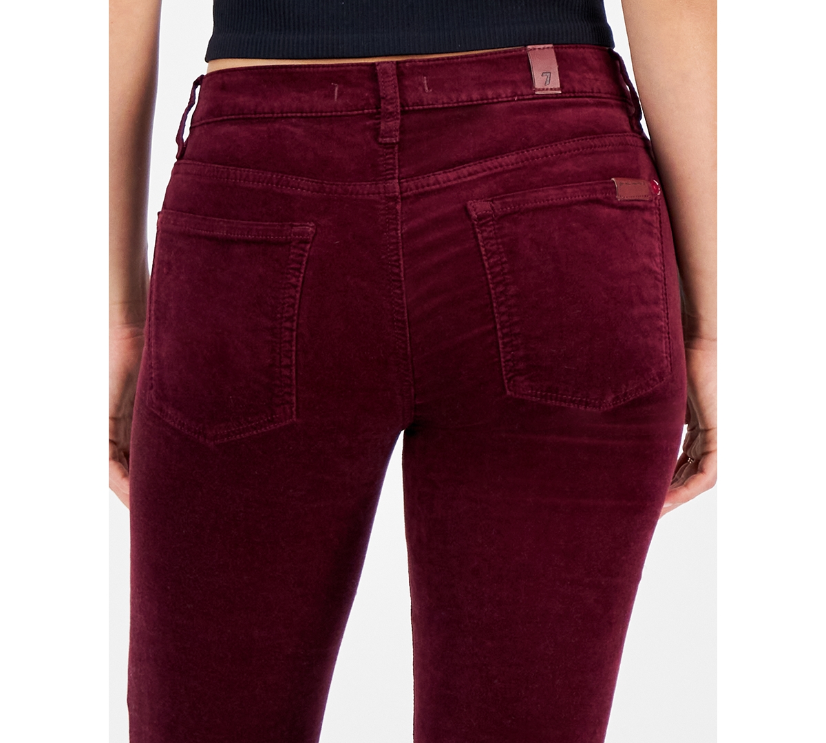 7 For All Mankind Women's High-Rise Skinny Corduroy Pants