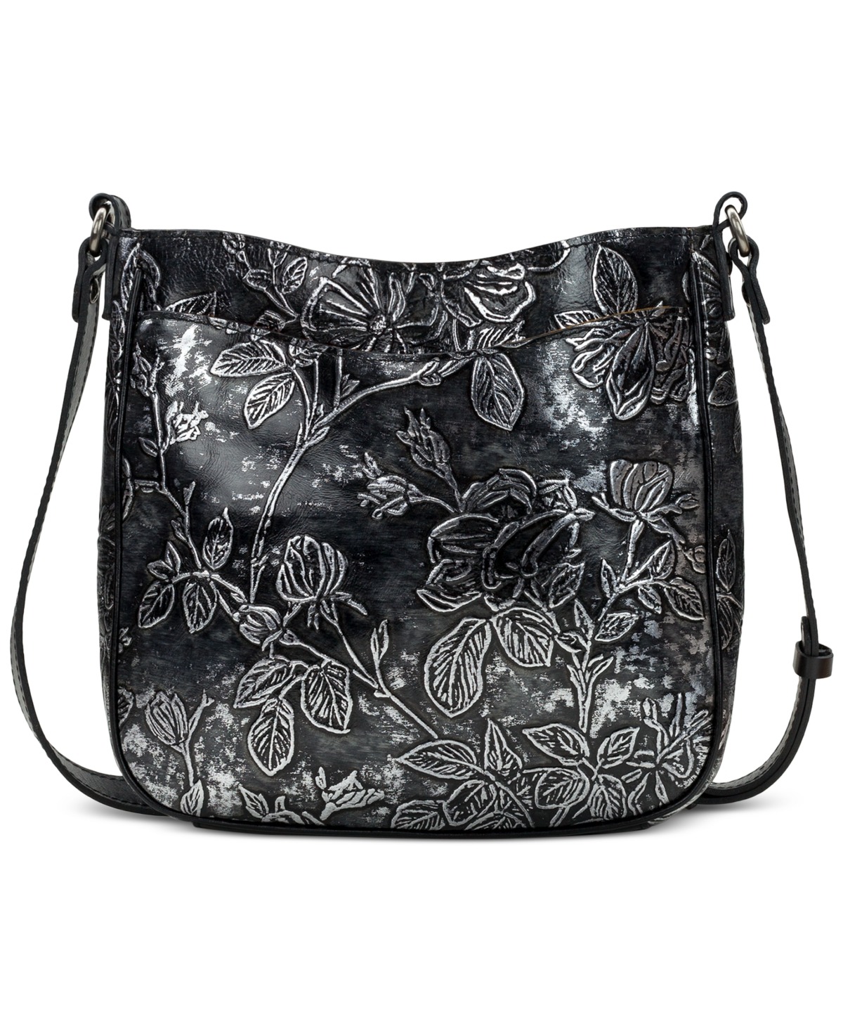 Patricia Nash Emeline Leather Crossbody Bag, Created For Macy's In Black