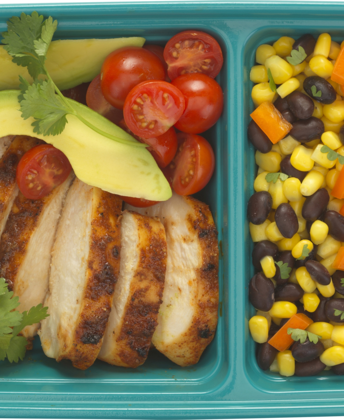 Good Cook Meal Prep Rectangle Two Compartment 30 Pack Container In Teal