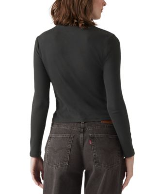 Women's Effortless Mock Neck Long-Sleeve T-Shirt