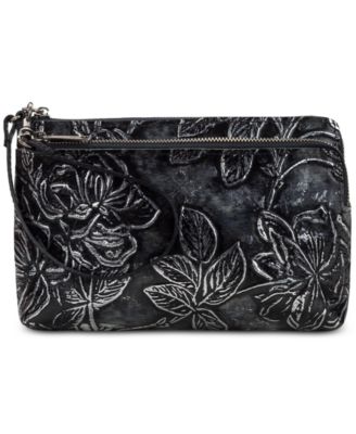 Patricia Nash - Varone Bark Leaves Leather Wristlet