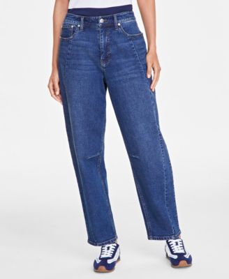 Women's High-Rise Barrel-Leg Jeans, Exclusively at Macy's