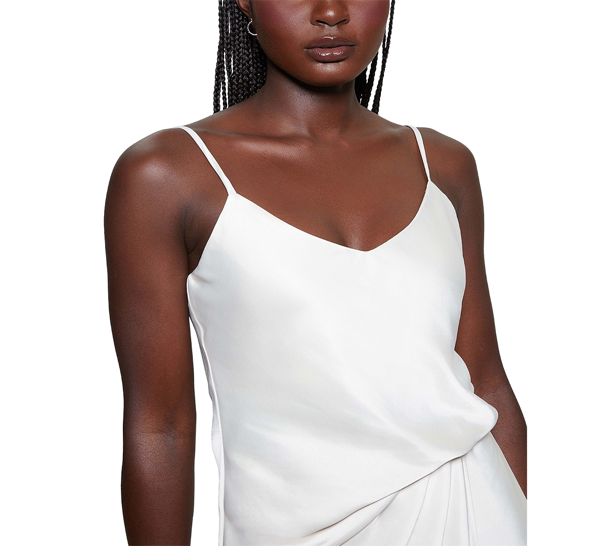 Guess Anastasia Satin Camisole In Cream White Multi