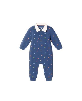 Andy & Evan Baby Boys Fall Themed Rugby Romper - Macy's