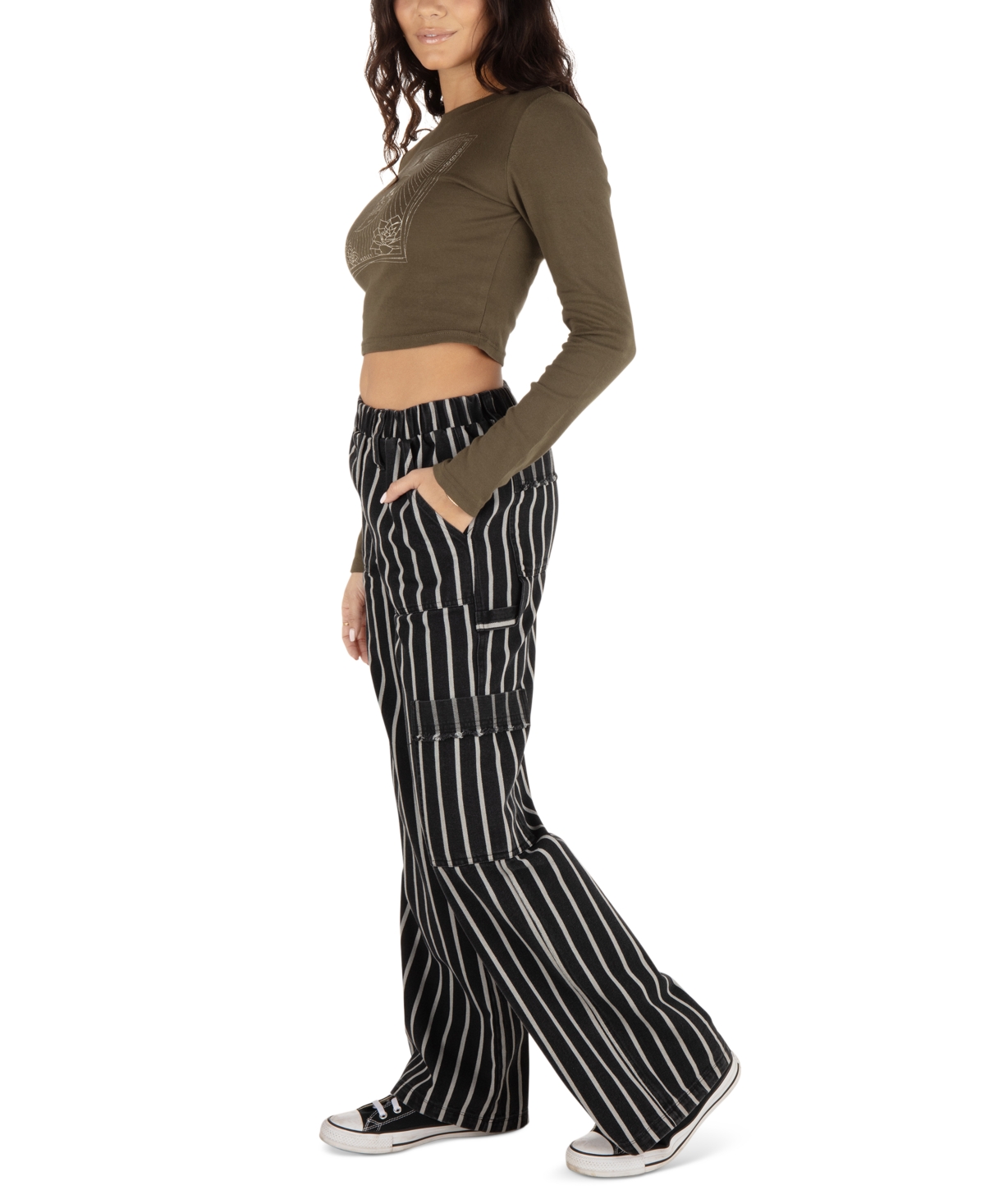 HURLEY JUNIORS' SLOAN STRIPED PULL-ON PANTS 