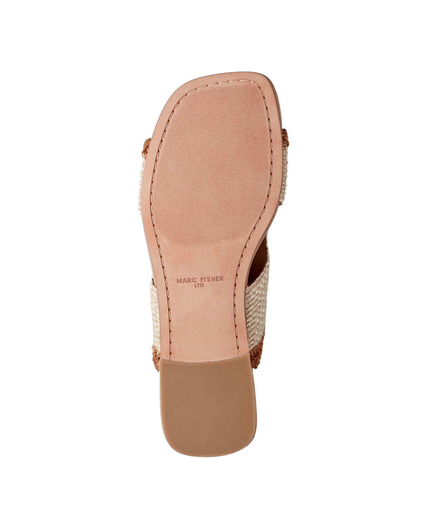 Женские сандалии Marc Fisher LTD Nashie Slip On Square Toe Flat, цвет: Натуральный — фото 5