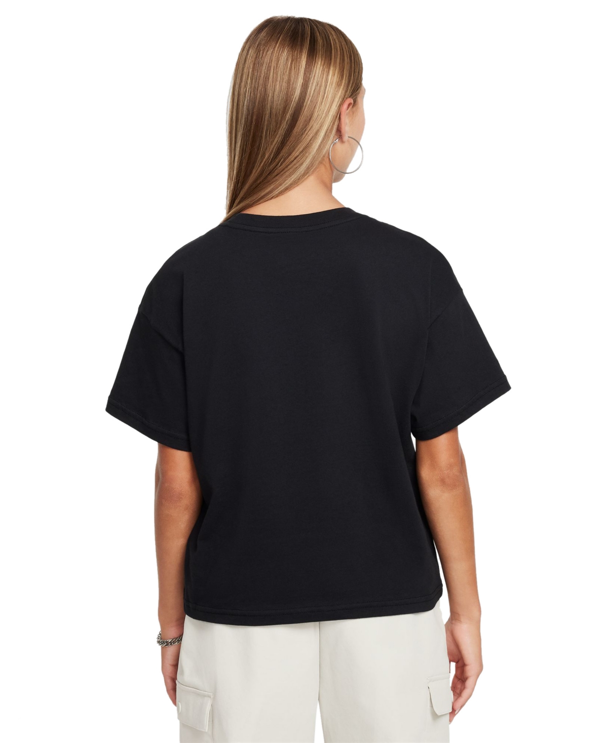 Nike Sportswear Kids' Essential Boxy Embroidered Swoosh T-shirt