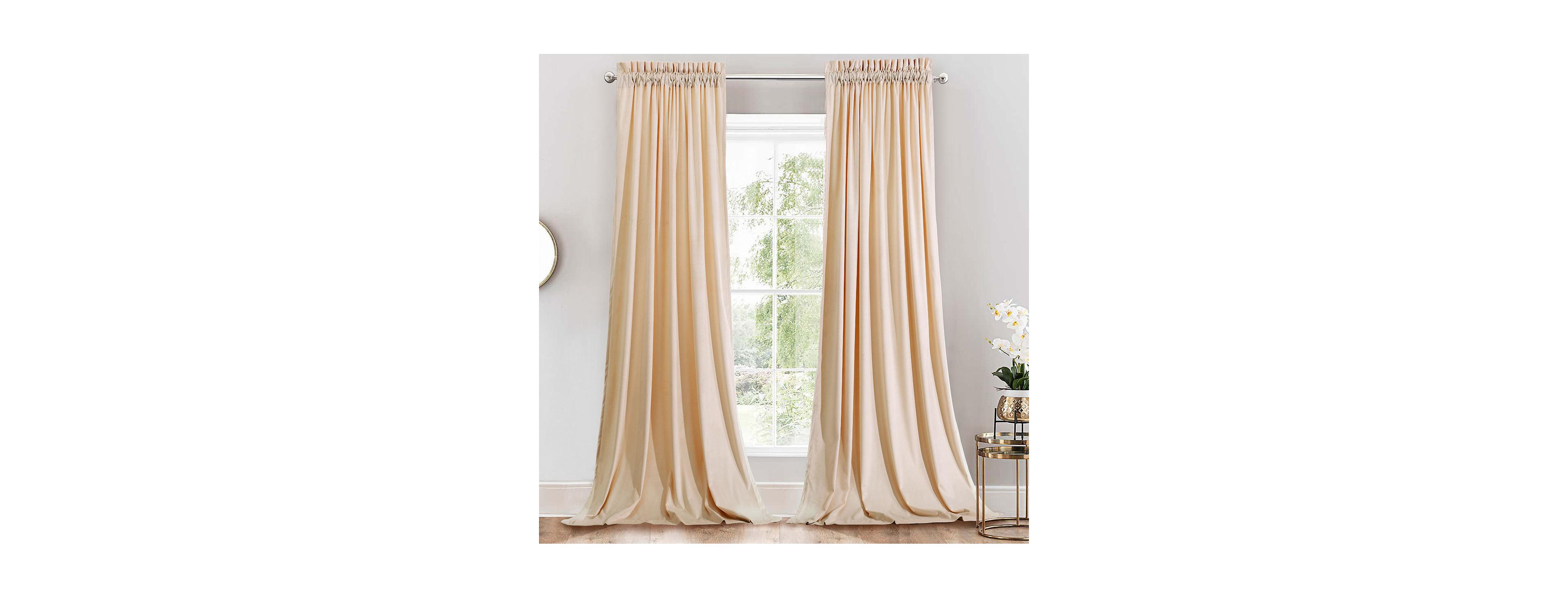 Heavyweight Velvet Curtain Rod Pocket Panels (Set of 2), 52" W x 96" L