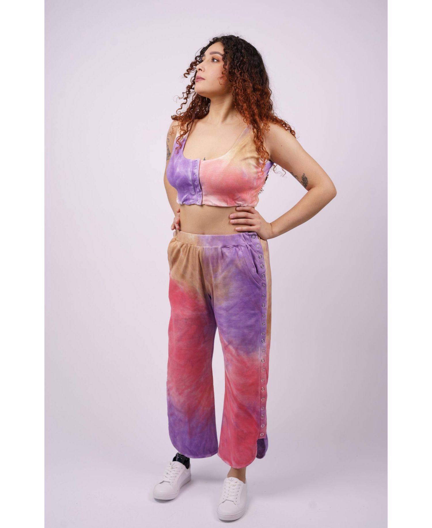 Women's Adaptive Pants With Full Side Seam Opening And Side Loops