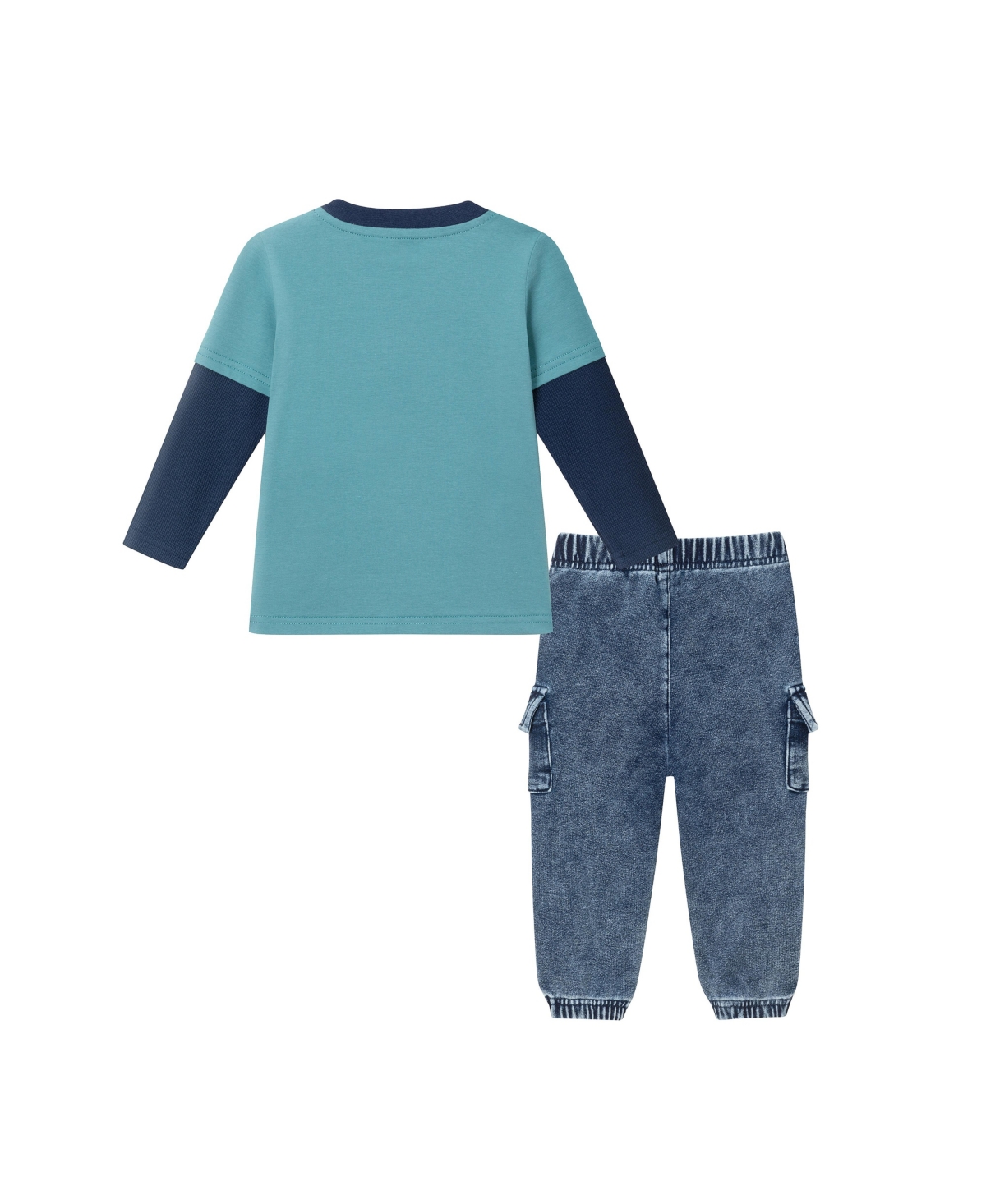 Andy & Evan Baby Boys Jersey Two-fer Tee & Terry Pants Set