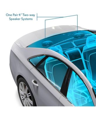 4" Two-Way Car Speakers, 180 Watt, Blue