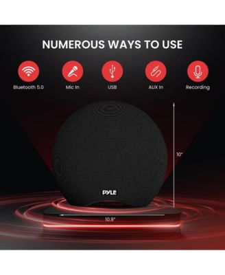 Dual 3” Portable Waterproof Bluetooth Speaker With Wired Microphone & Remote, 280 Watt