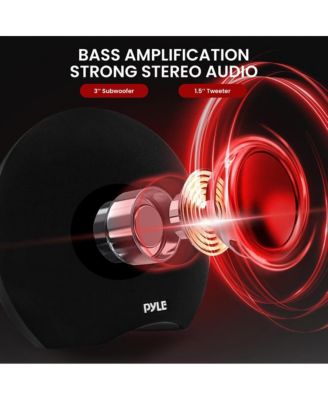 Dual 3” Portable Waterproof Bluetooth Speaker With Wired Microphone & Remote, 280 Watt