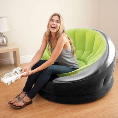 Empire Inflatable Blow Up Lounge Dorm Camping Chair for Adults, Lime Green