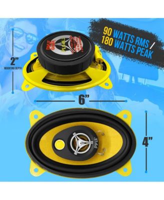 4'' x 6'' Three-Way Car Speakers, 180 Watt