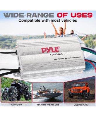 4-Ch. Waterproof Marine Amplifier, 1200 Watt, MP3/iPod Compatible