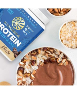 Warrior Blend Protein, Plant-Based Organic Protein Powder, Mocha, Sunwarrior, 375gm