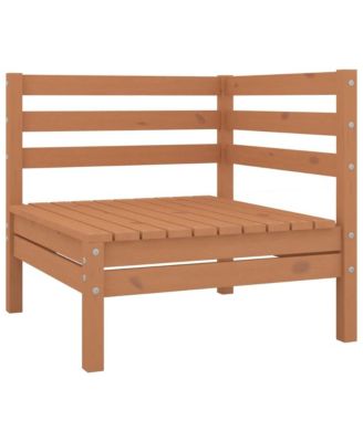 Garden Lounge Set Honey brown Solid pinewood Medium Modular
