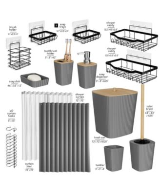 25 Piece Complete Bathroom, Vanity & Shower Accessories Set