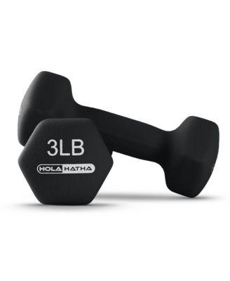 3, 5, 8, 10, 12 & 15 Pound Neoprene Dumbbell Weight Set w/Storage Rack