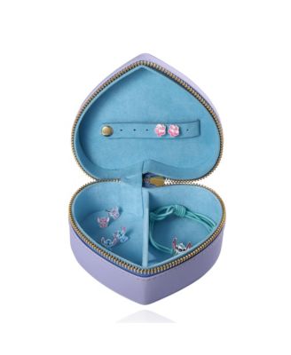 Lilo and Stitch Angel Zippered Heart Shaped Jewerlry Travel Case