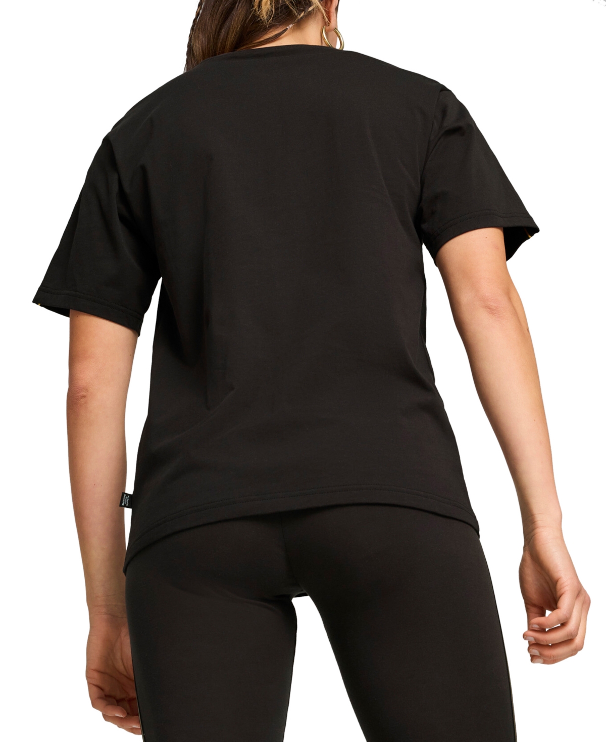 Puma Women's Cotton Metallic Logo T-Shirt