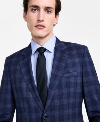 Men's Modern-Fit Wool Plaid Suit Jacket