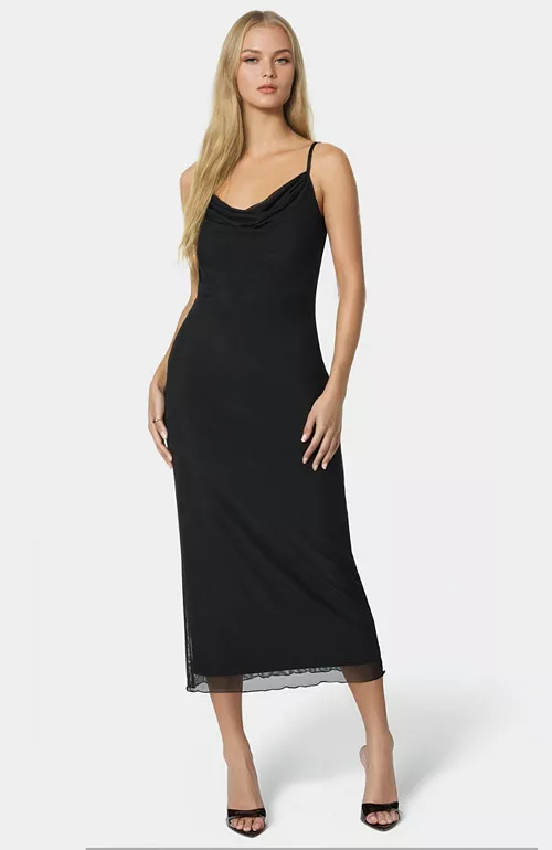 women's women' s power mesh maxi slip dress