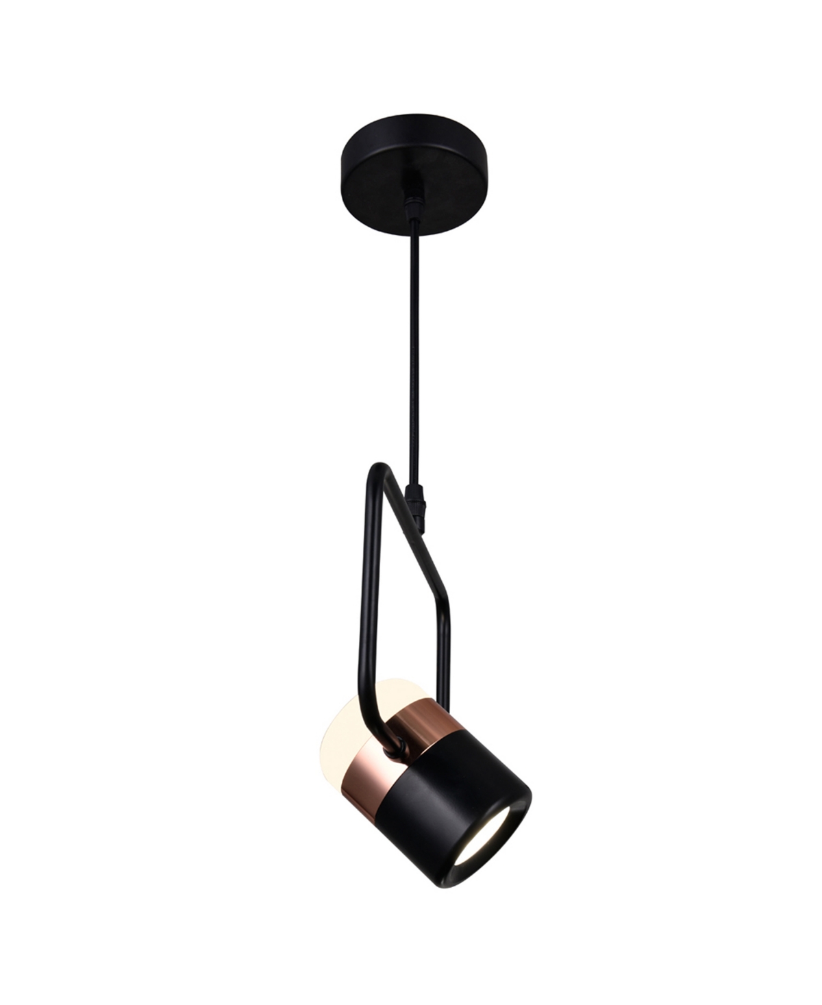 Cwi Lighting 12" Metal Moxie Led Down Mini Pendant In Black
