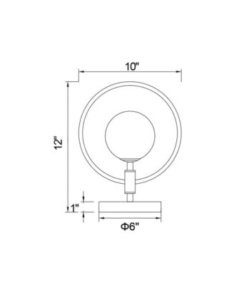 12" Metal Celeste 1 Light Lamp