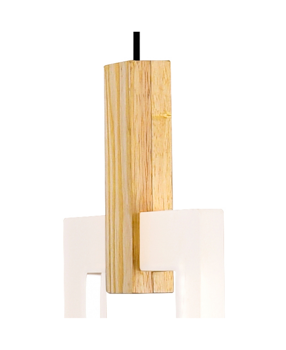 Cwi Lighting 88" Metal Anello Led Pendant In White Oak