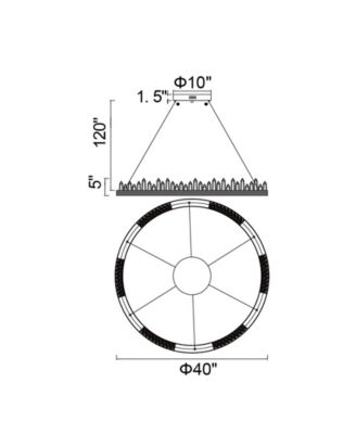 6" Metal Agassiz LED Chandelier