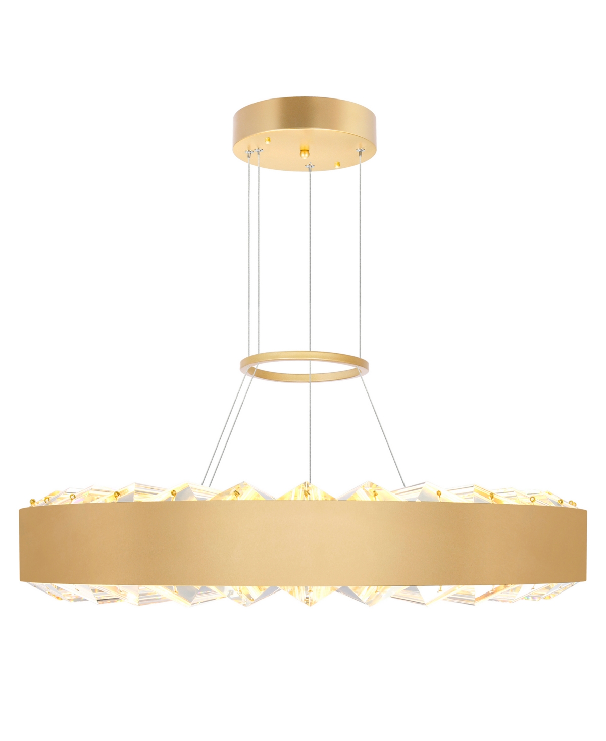 Cwi Lighting 4" Metal Bjoux Led Chandelier In Sun Gold