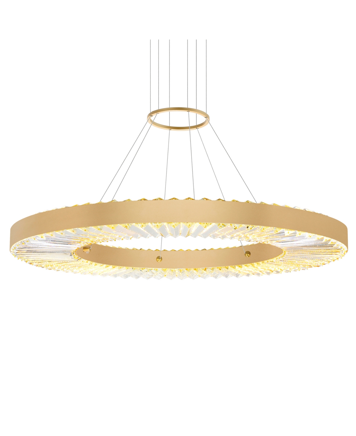 Cwi Lighting 4" Metal Bjoux Led Chandelier In Sun Gold