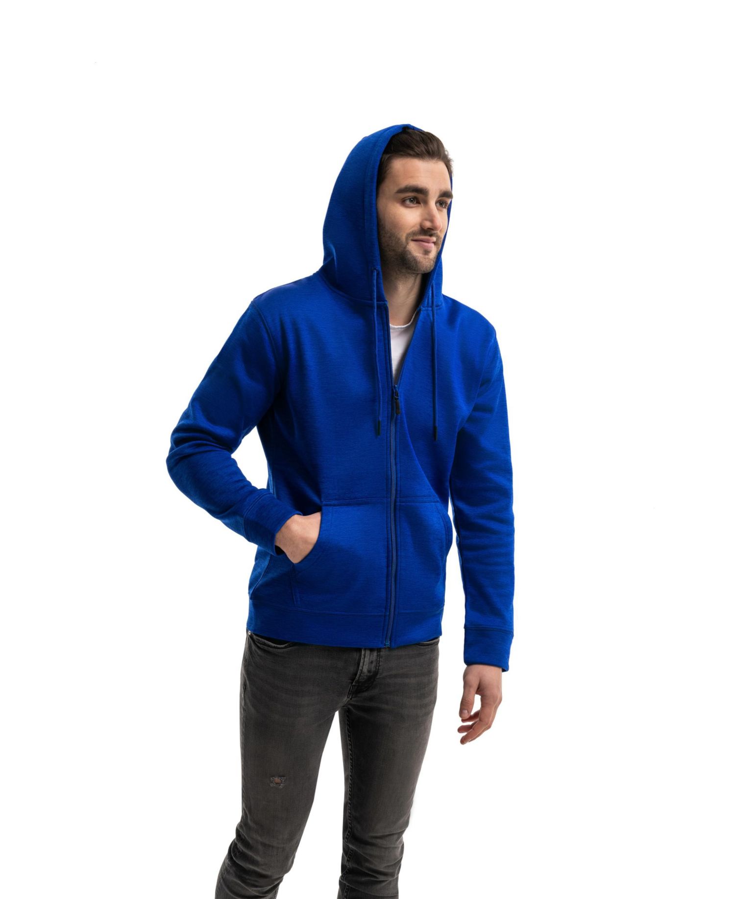 Big & Tall Premium Zip-Up Hoodie for Men with Smooth Silky Matte Finish & Cozy Fleece Inner Lining Sweater with Hood