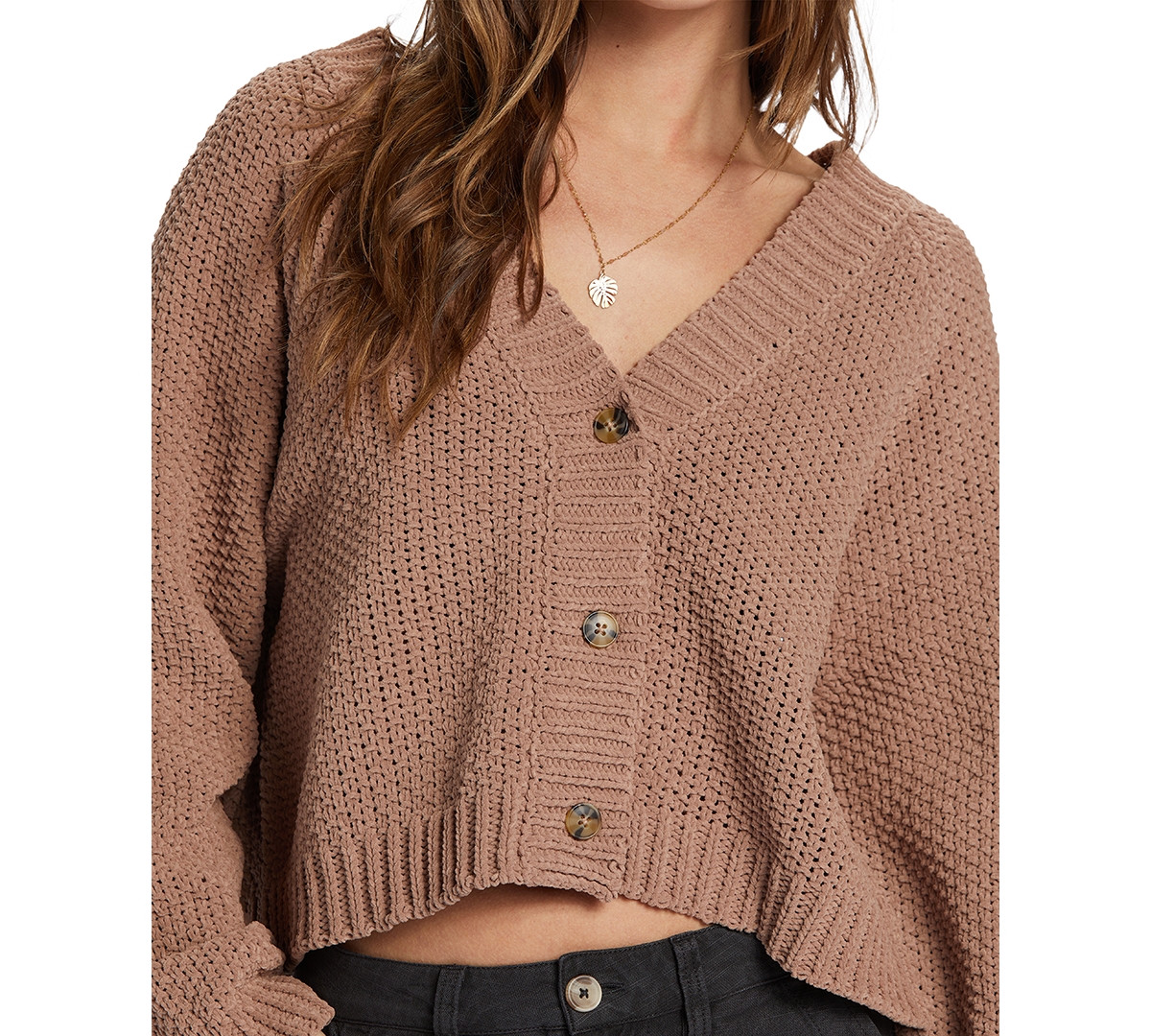Billabong Juniors' Lennon Chenille Button-Front Cardigan