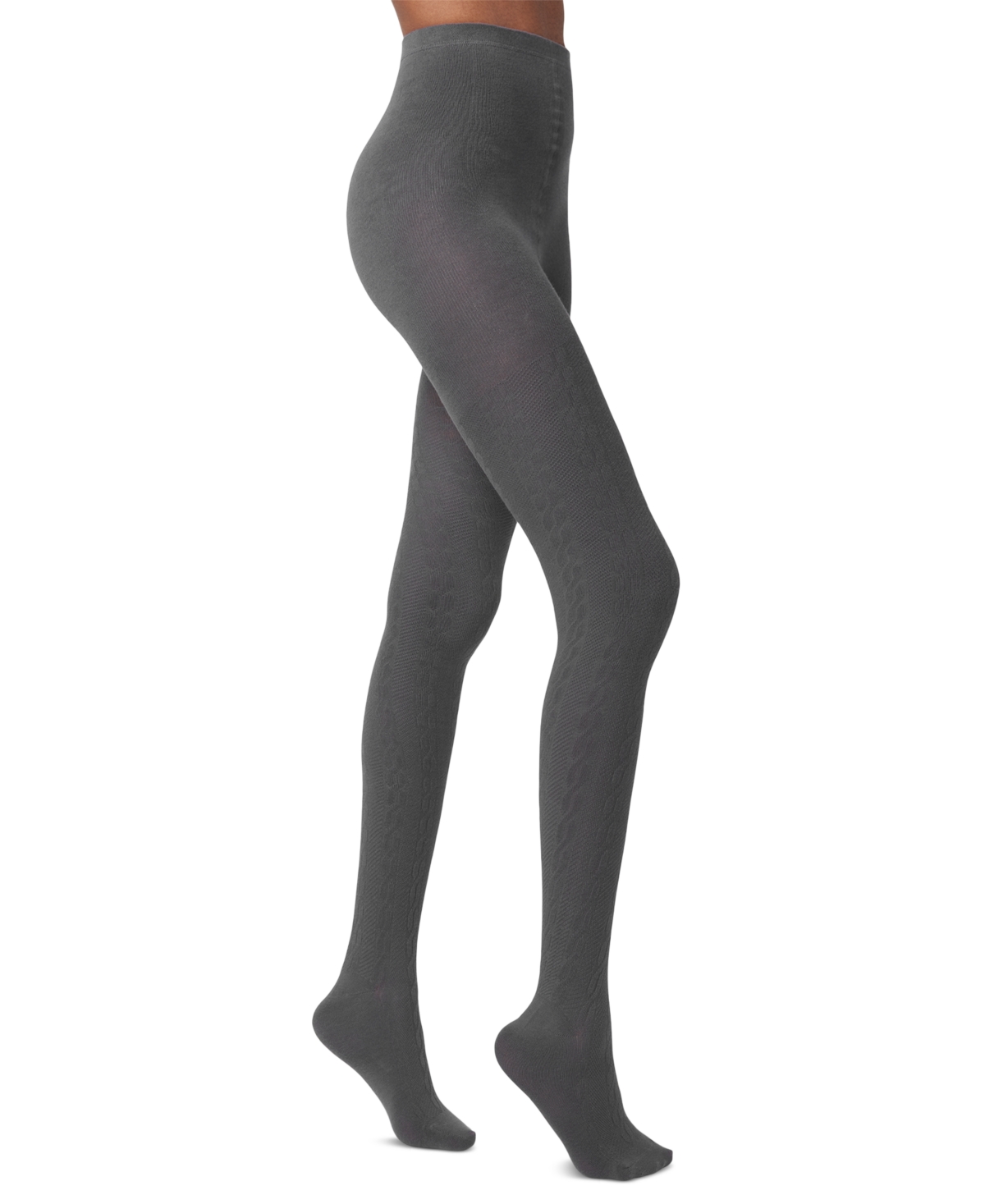 Hue Women's Cable Sweater Tights U24245 In Gray