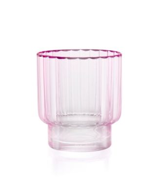 Cranberry Double Old-Fashioned Glasses, Set of 4