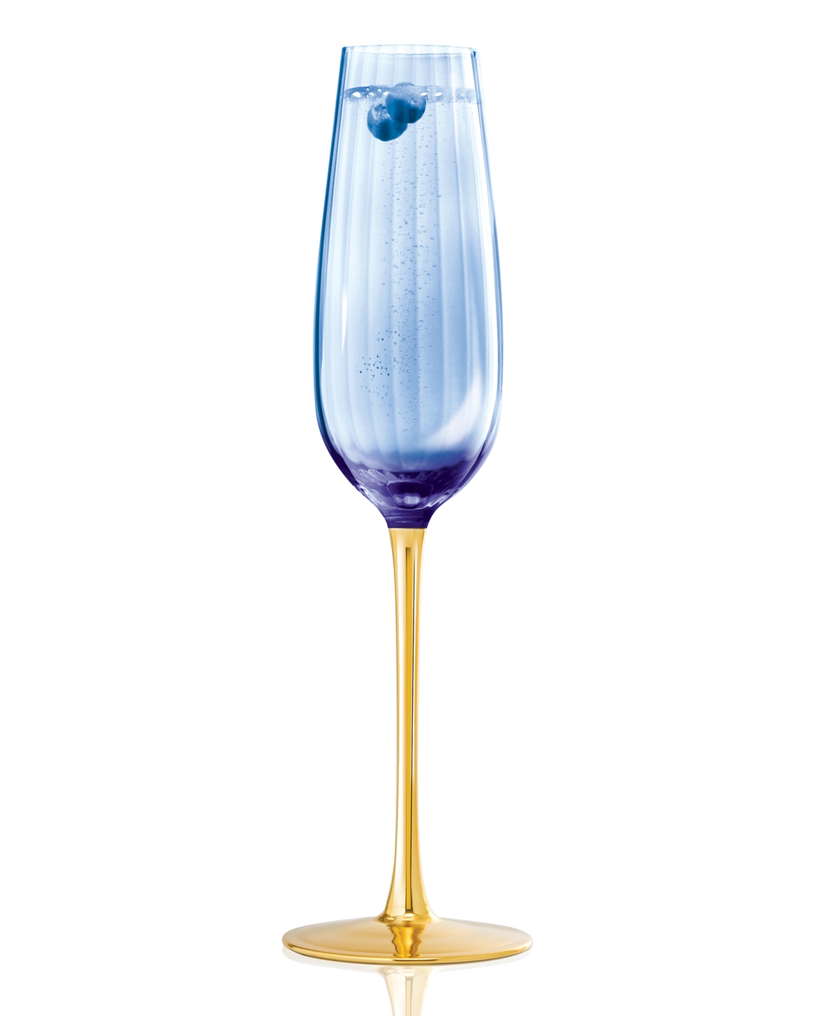 Qualia Glass Posh Champagne Flutes, Set Of 2 In Gray