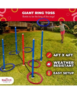 King Toss | Giant Ring Toss Game for Kids and Adults (4 x 4ft) | Weatherproof Giant Outdoor Games for Adults and Family