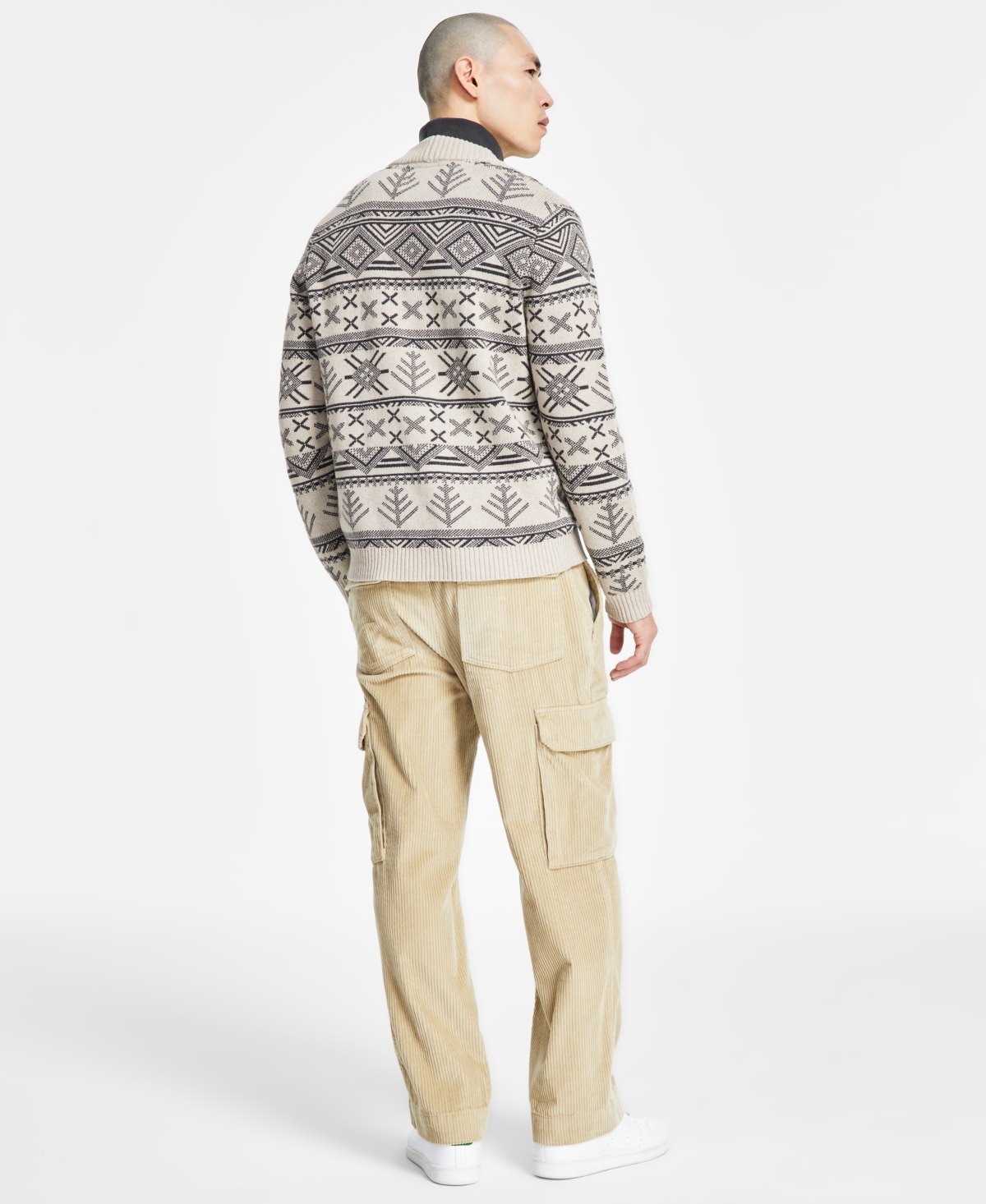 Sun + Stone Men's Vintage Turtleneck Pocket Shirt, Exclusively at Macy's