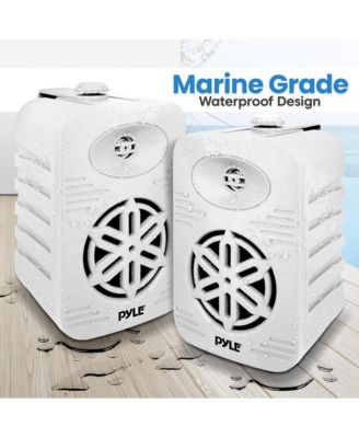 5.25” 2-Way Indoor/Outdoor Bluetooth Speaker System, 1/2” High Compliance Polymer Tweeter, 500 Watt, White