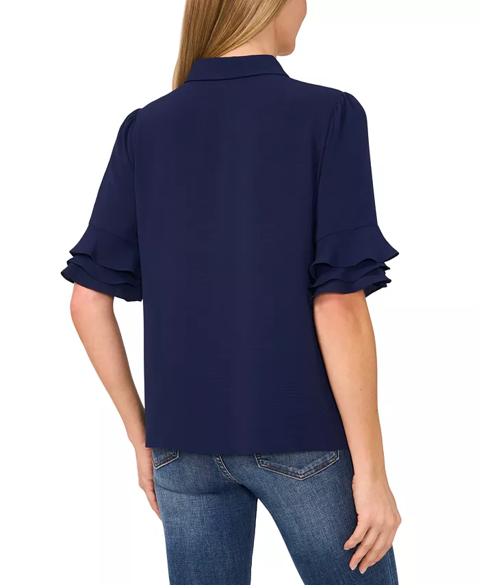 Women's Button-Front Ruffled 3/4-Sleeve  Blouse - thumbnail 10