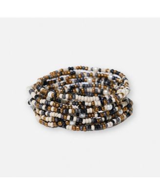 INK + ALLOY Sage 10 Stranded Beaded Stackable Stretch Bracelets