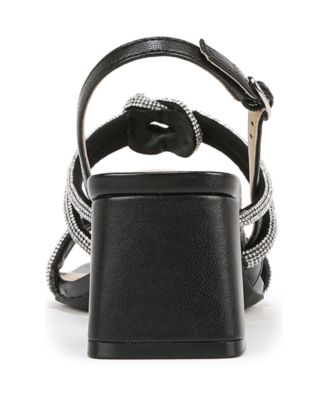 Women's Celeste Angled Block Heel Square Open Toe Dress Slingbacks