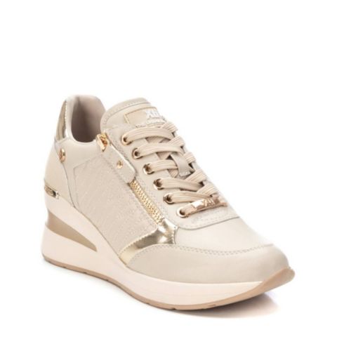 Женские кроссовки XTI Casual Wedge, цвет: Бежевый