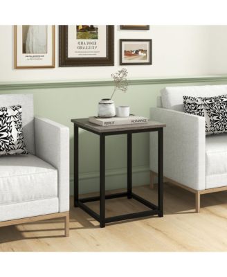 Round Nesting Table Set of 3 Coffee Table w/ 2 End Tables Sturdy Metal Frame