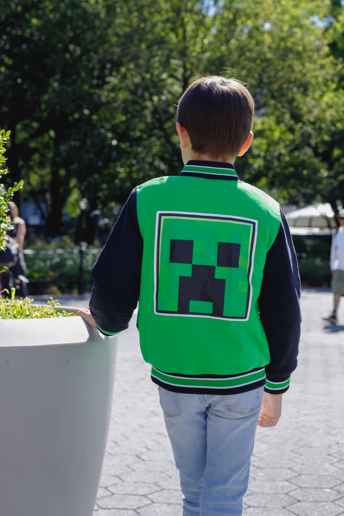 Minecraft Boys Zip Up Varsity Bomber Jacket to (5-6 - 18-20) - creeper