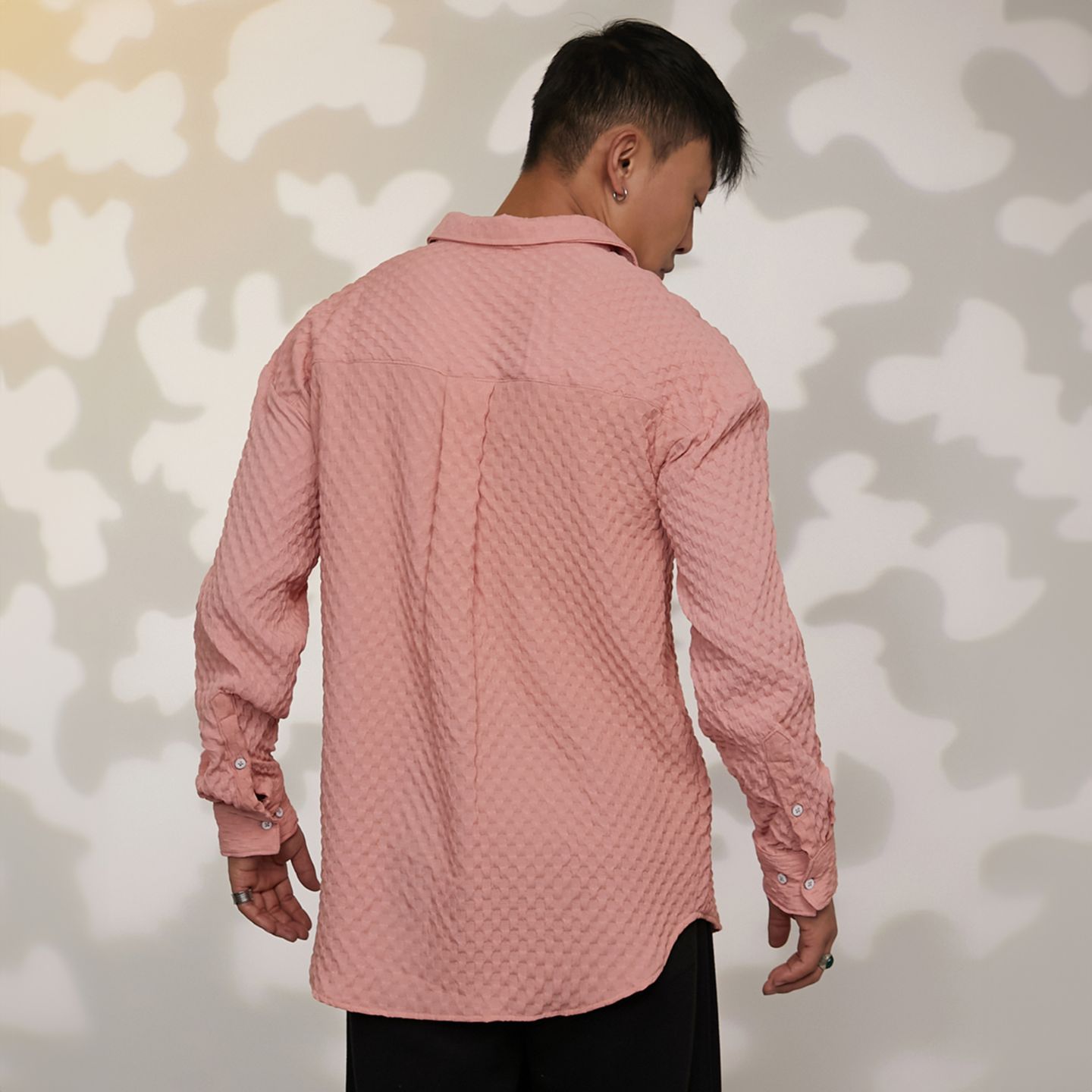 Мужская рубашка Cahoot Campus Sutra Brushed Buffalo Check, цвет: Розовый — фото 6