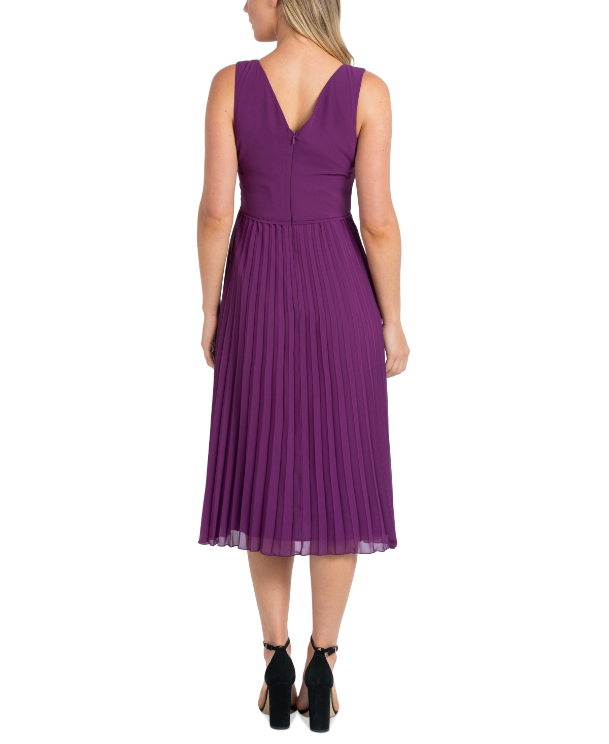 Sam Edelman Women's Pleated Faux-Wrap Dress